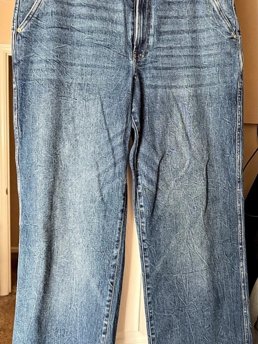 Express Wide-Leg Jeans in Blue Size 12R